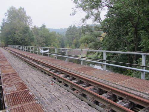 Reste der Schmalspurbahn in Kriebethal